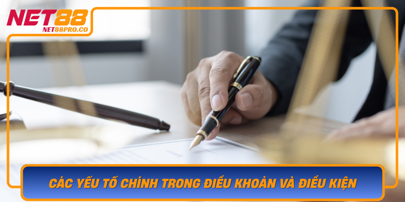 Cac Yeu To Chinh Trong Dieu Khoan Va Dieu Kien Cua Nha Cai Net88